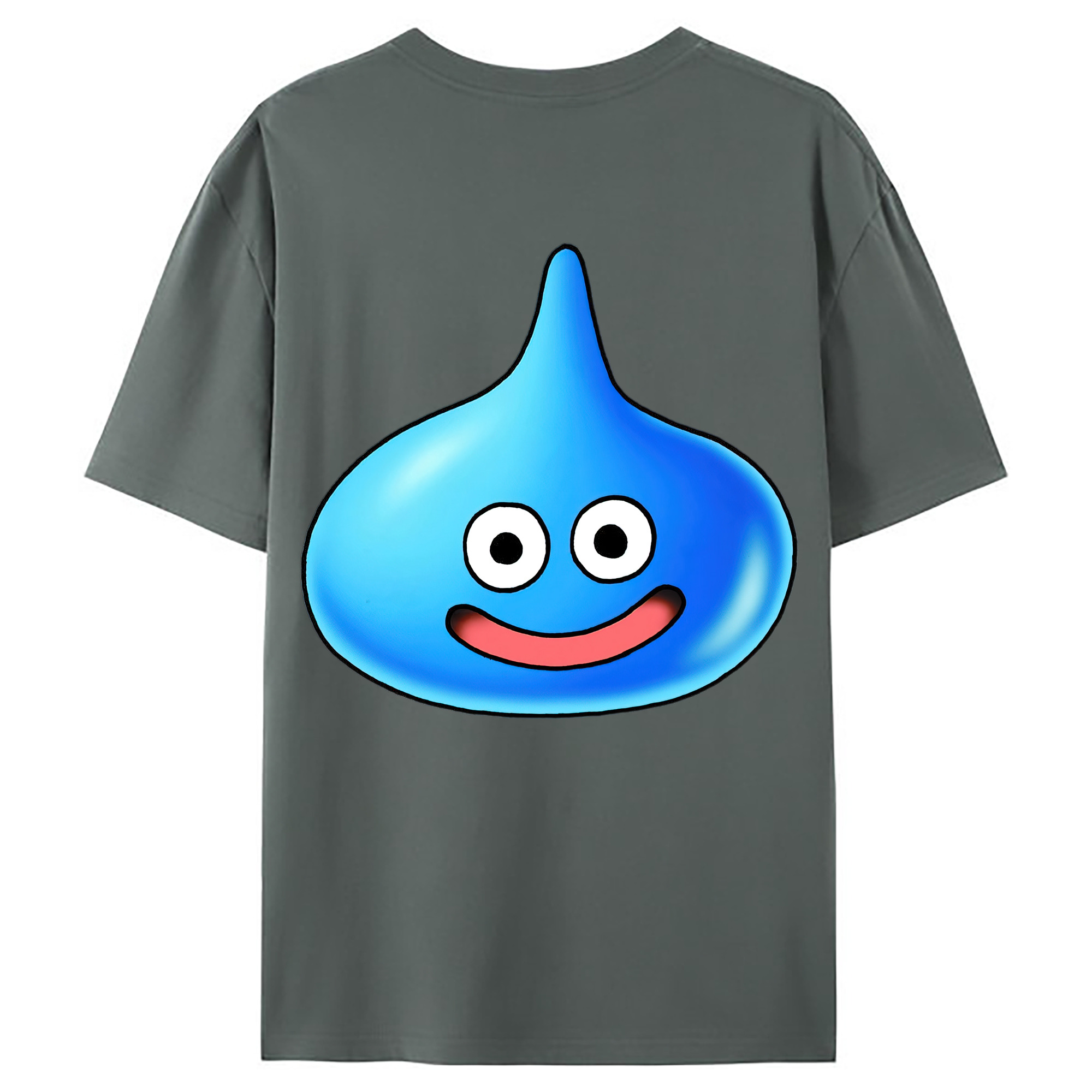 （画像用） ドラゴンクエスト Doragon Kuesuto Dragon Quest 綿100％ メンズ半袖Tシャツ（バックプリント） 通気性